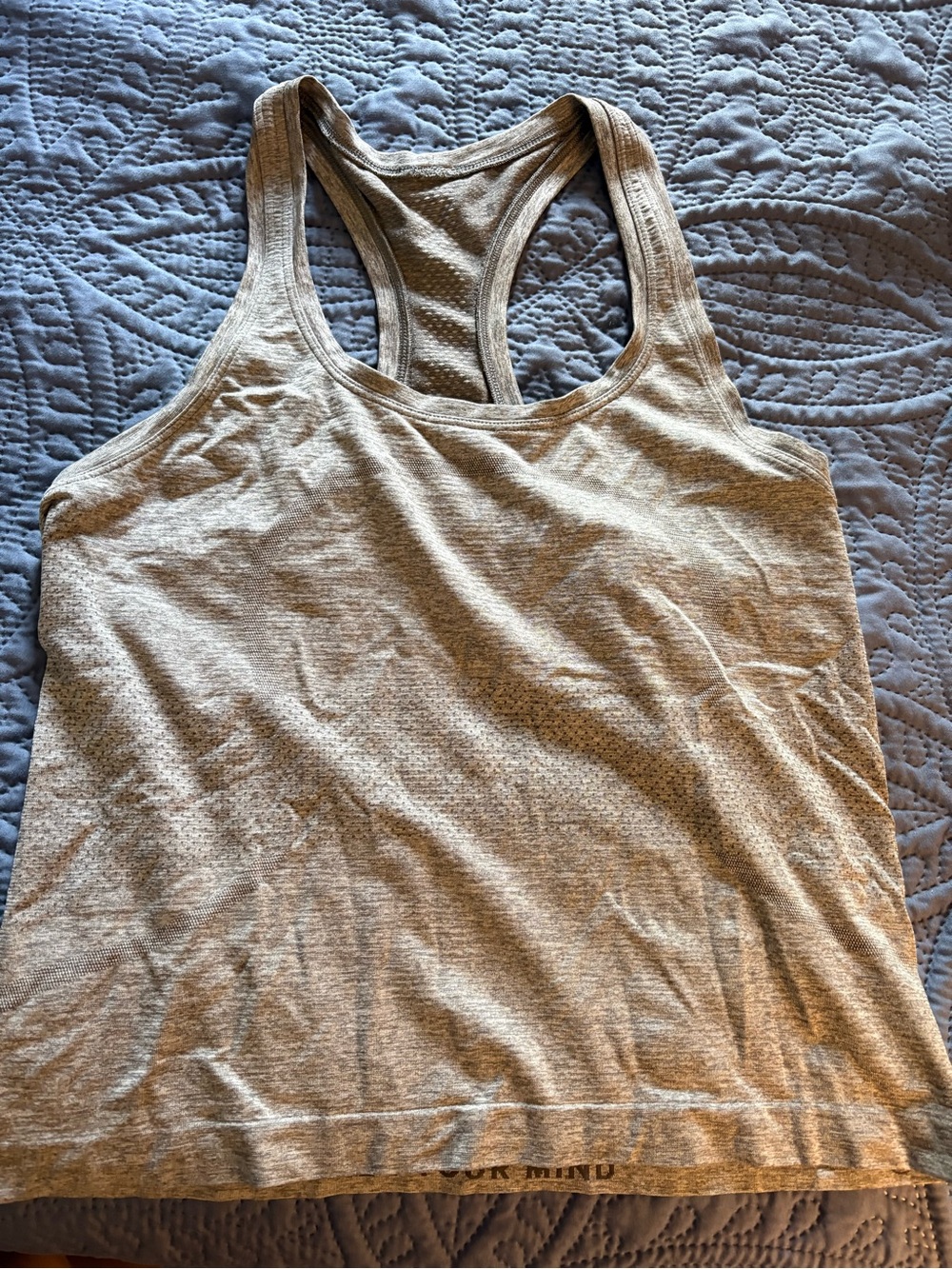 lululemon athletica Heather Light Gray Racerback Tank